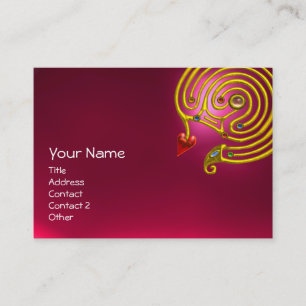 HYPER LABYRINTH RUBY ,black red yellow pink Business Card