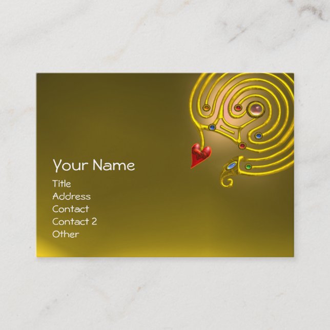 HYPER LABYRINTH TOPAZ ,red yellow Business Card (Front)
