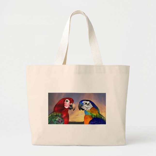 HYPER PARROTS LARGE TOTE BAG (Front)