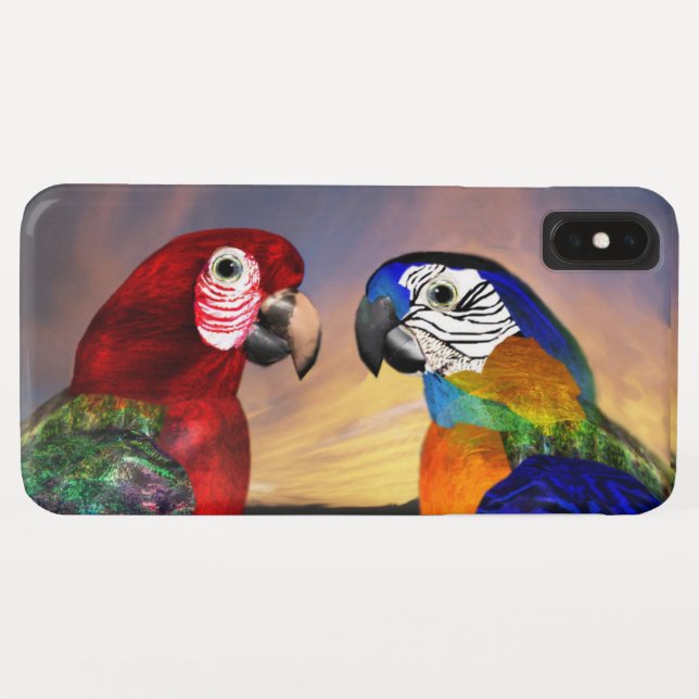 HYPER PARROTS /RED AND BLUE ARA Case-Mate iPhone CASE (Back (Horizontal))