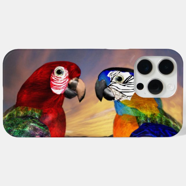 HYPER PARROTS /RED AND BLUE ARA Case-Mate iPhone CASE (Back (Horizontal))