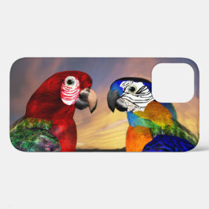 HYPER PARROTS /RED AND BLUE ARA iPhone 12 CASE
