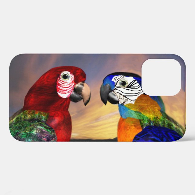 HYPER PARROTS /RED AND BLUE ARA Case-Mate iPhone CASE (Back (Horizontal))