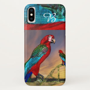 HYPER PARROTS / RED ARA MONOGRAM Case-Mate iPhone CASE