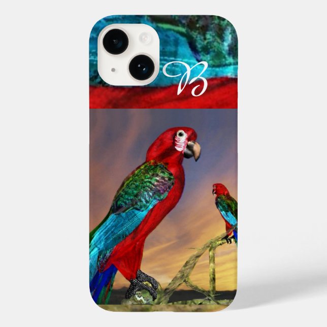 HYPER PARROTS / RED ARA MONOGRAM Case-Mate iPhone CASE (Back)