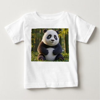 Hyper-Realistic Baby Panda in Bamboo Forest T-Shirt