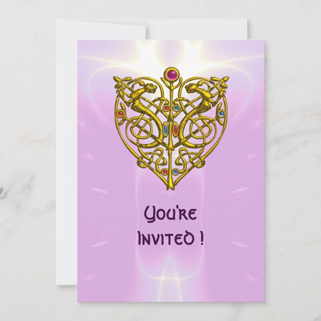 HYPER VALENTINE light pink purple Invitation (Front)