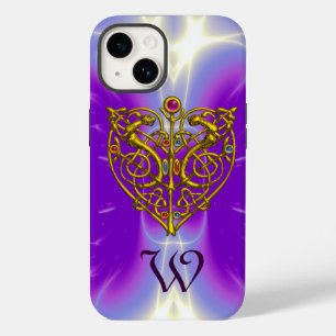 HYPER VALENTINE MONOGRAM Pink Fuchsia Purple iPhone 14 Case