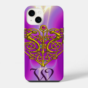HYPER VALENTINE MONOGRAM Pink Fuchsia Purple iPhone 14 Case