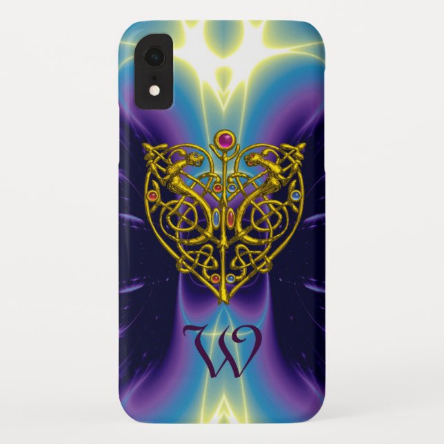 HYPER VALENTINE MONOGRAM  Purple Blue Case-Mate iPhone Case (Back)