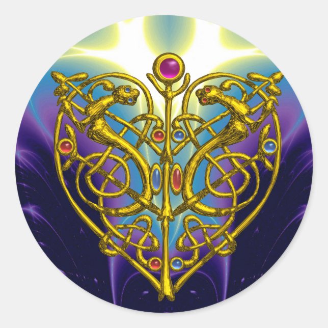 HYPER VALENTINE   Pink Fuchsia Purple Classic Round Sticker (Front)