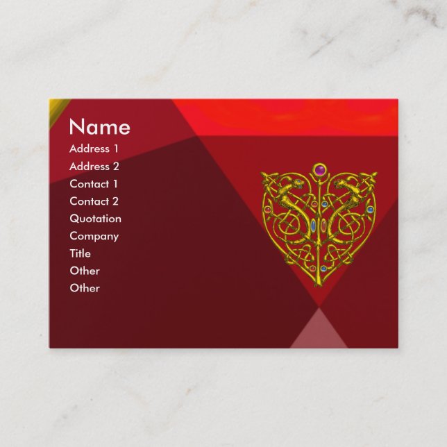 HYPER VALENTINE RUBY 2 ,red Business Card (Front)