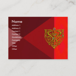 HYPER VALENTINE RUBY 2 ,red Business Card