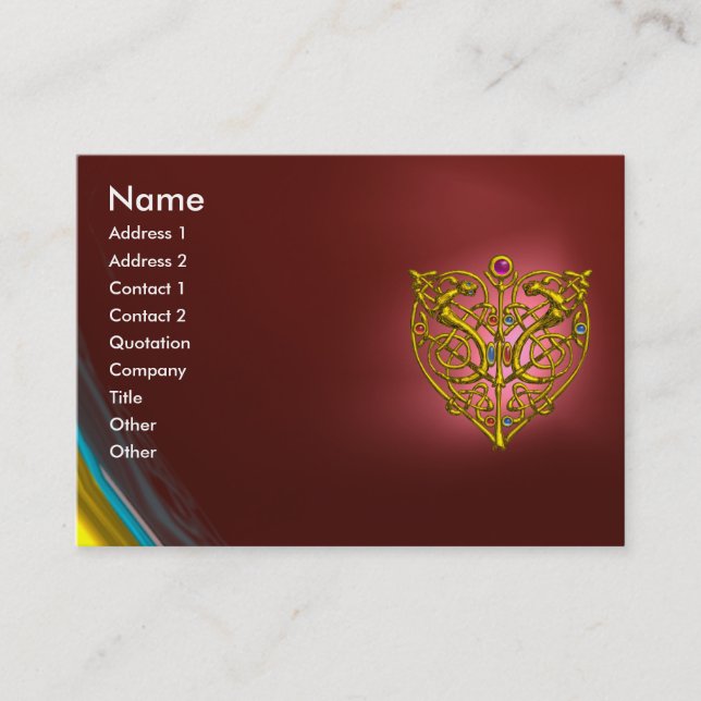 HYPER VALENTINE RUBY ,red Business Card (Front)