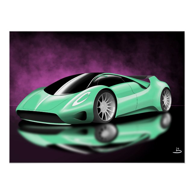 Hypercar concept car poster (Front)