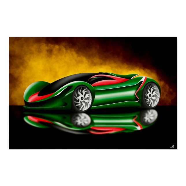 Hypercar concept design poster (Front)