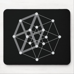hypercube dark mouse pad