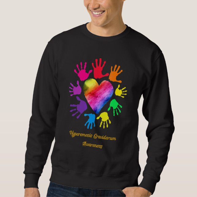 Hyperemesis Gravidarum Awareness Hands Sweatshirt (Front)