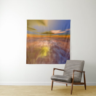 HYPERION WORLD, ALIEN SEASCAPE SKY ,CLOUDS Sci-Fi Tapestry