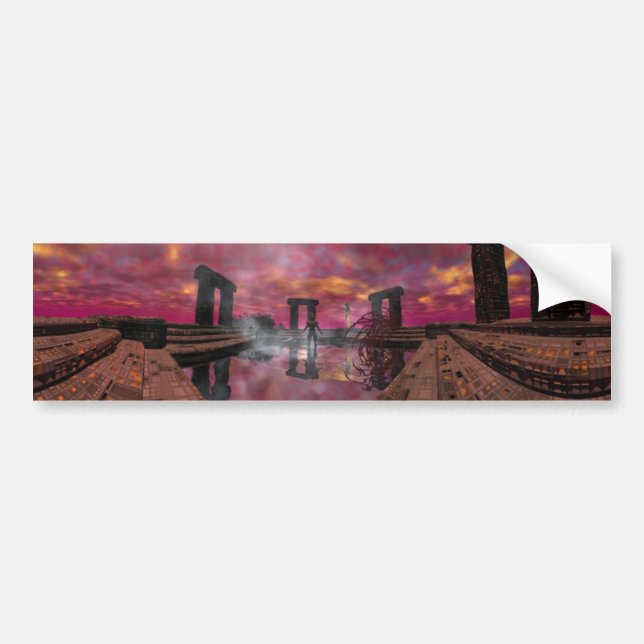 HYPERION WORLD - Temple of Water Bumper Sticker (Front)