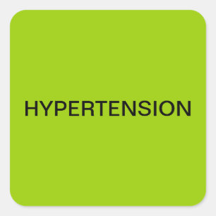 Hypertension Medical Chart Labels