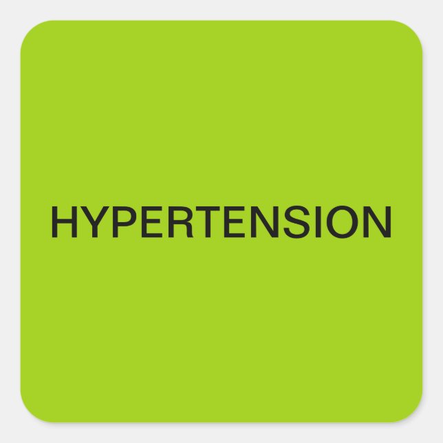 Hypertension Medical Chart Labels (Front)