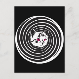 Hypno-Cat Postcard