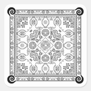 Hypno Hanky Spiral Bandanna, Handkerchief Sticker