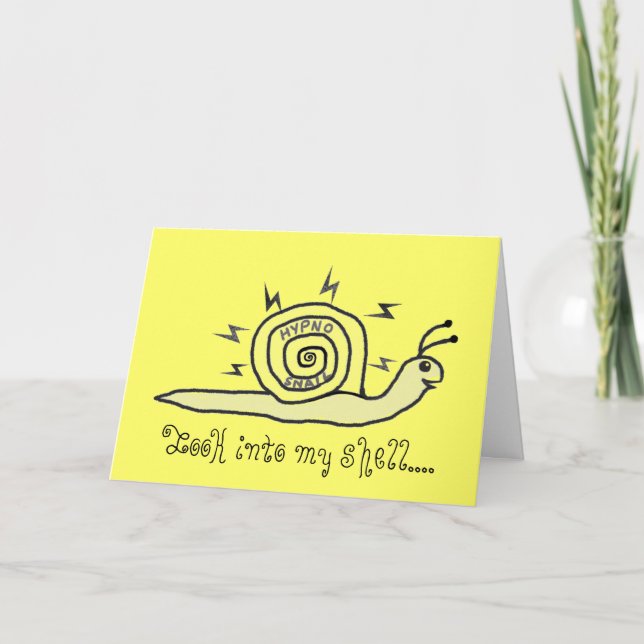 Hypno Snail Look Into My Shell Greeting Card (Front)
