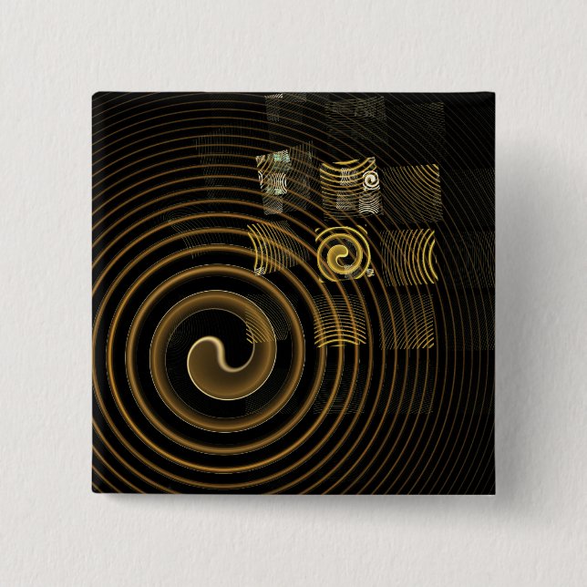 Hypnosis Abstract Art Button (square) (Front)