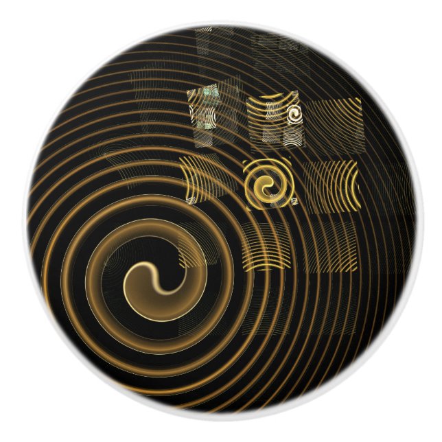 Hypnosis Abstract Art Ceramic Knob (Front)