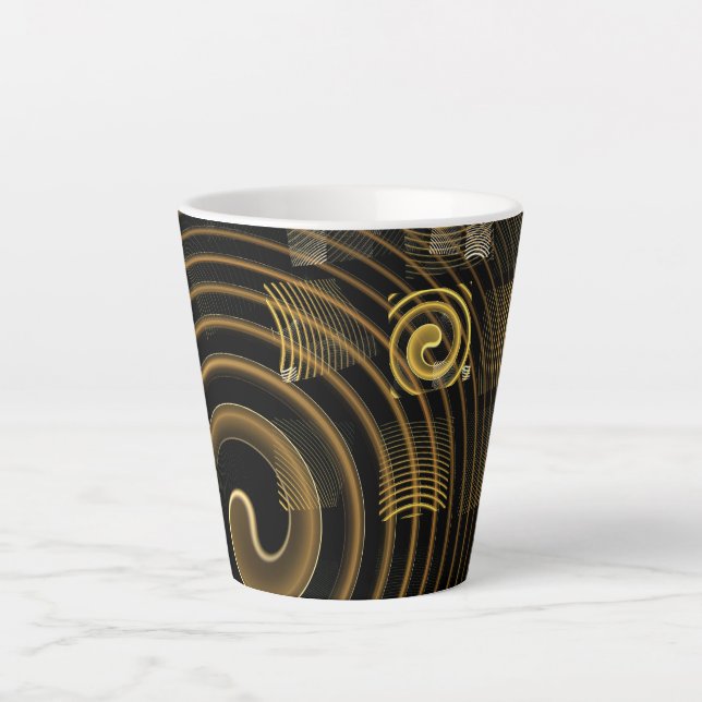 Hypnosis Abstract Art Latte Mug (Front)