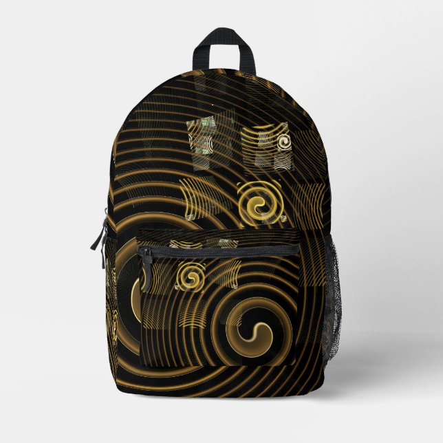 Hypnosis Abstract Art Printed Backpack (Front)