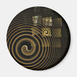 Hypnosis Abstract Art Round Magnet
