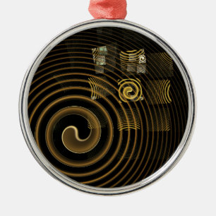 Hypnosis Abstract Art Round Metal Tree Decoration