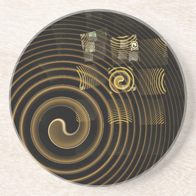 Hypnosis Abstract Art Sandstone Coaster (Front)