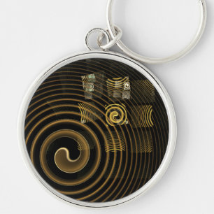 Hypnosis Abstract Art Small Key Ring