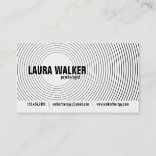 Hypnosis Circles - Black Business Card