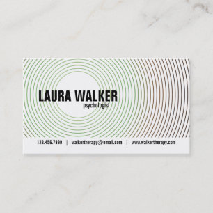 Hypnosis Circles - Green Business Card
