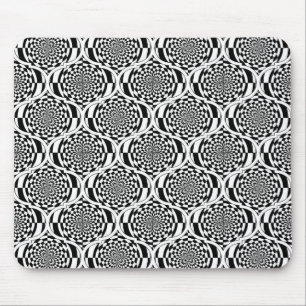 Hypnosis Pattern black white + your ideas Mouse Pad