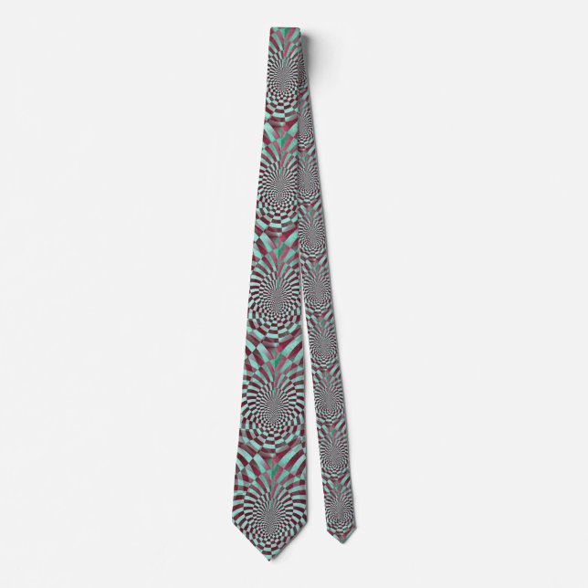 Hypnosis seamless grunge Pattern + your ideas Tie (Front)
