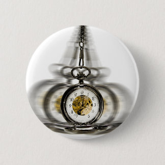 Hypnosis Spinning Clock 6 Cm Round Badge