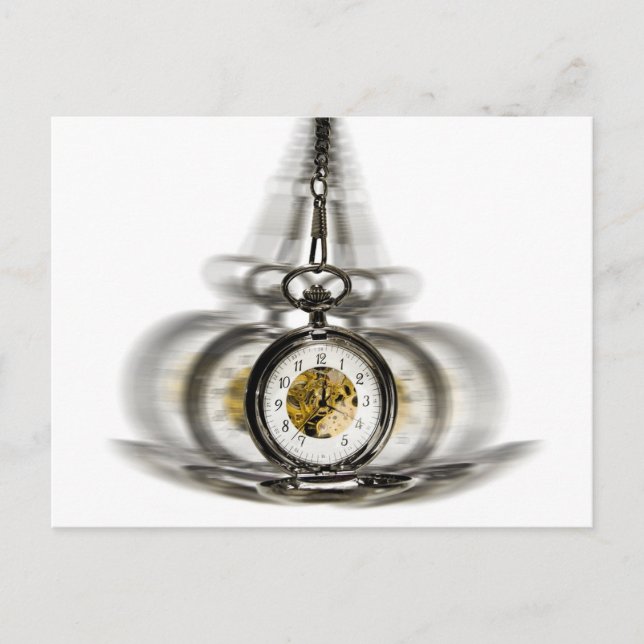 Hypnosis Spinning Clock Postcard (Front)