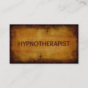 Hypnotherapist Antique Wood Grain Business Card
