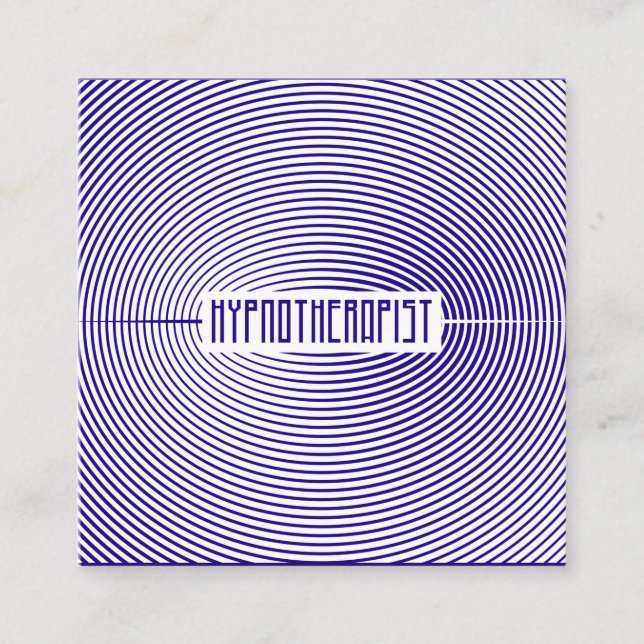 Hypnotherapist Hypnotist Modern Circle Pattern     Square Business Card (Front)