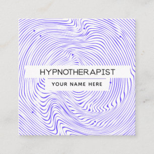 Hypnotherapist Hypnotist Optical Illusion Line Art Square Business Card