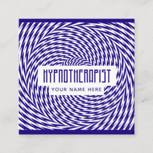 Hypnotherapist Therapy Hypnotist Optical Illusion Square Business Card