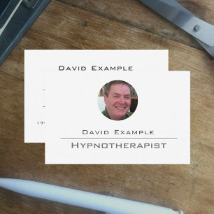 Hypnotherapist with Photo of Holder Business Card