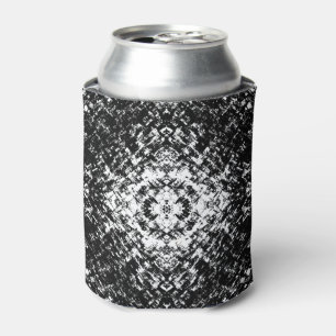 Hypnotic Abstract Black And White Modern Art Can Cooler