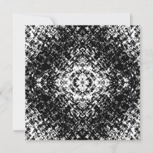 Hypnotic Abstract Black And White Modern Art Card